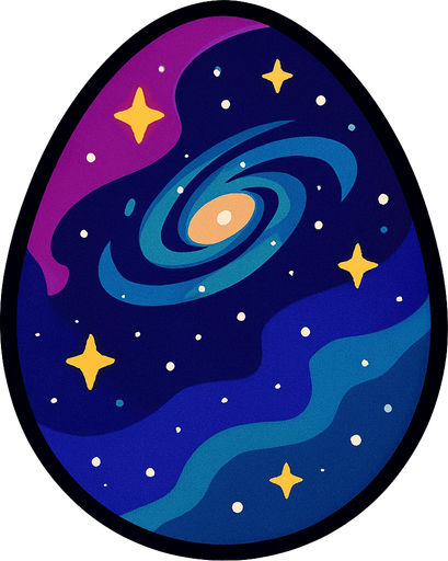 A Galactic Egg.
In-Game asset.  2d.  High contrast.  No shadows