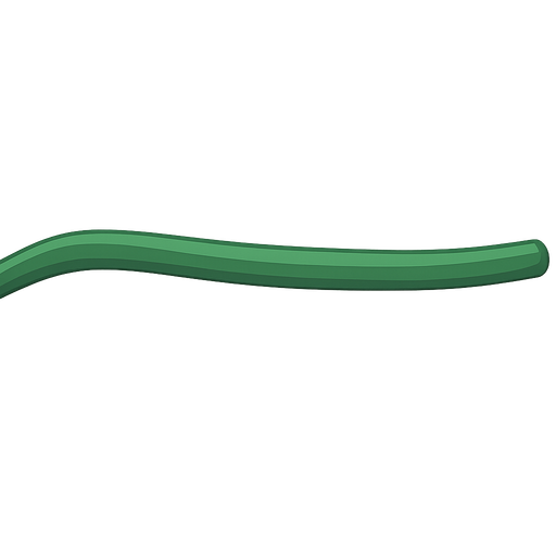 it's a green wire. Don't cut it open, just blue nothing else. No background. Transparent background. Blank background. No shadows. 2d. In-Game asset. flat