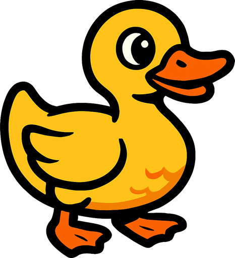 Duck.
In-Game asset.  2d.  High contrast.  No shadows