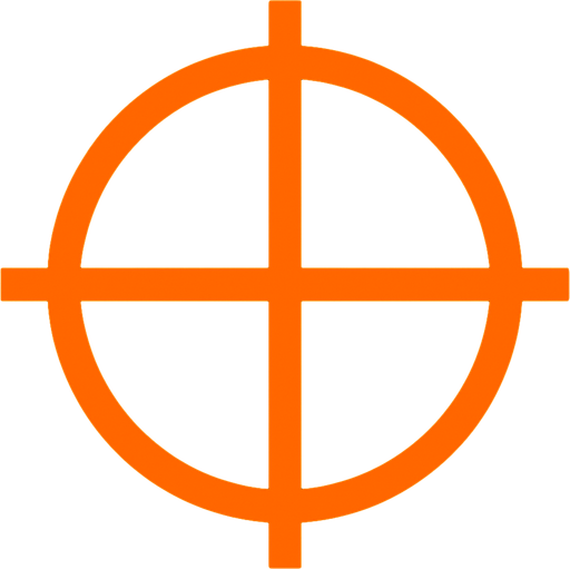 crosshair.
In-Game asset.  2d.  High contrast.  No shadows