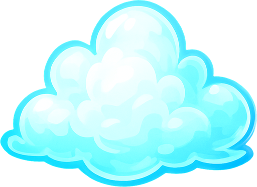bright transparent cloud.
In-Game asset.  2d.  High contrast.  No shadows