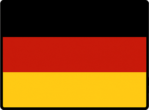 German flag high level.
In-Game asset.  2d.  High contrast.  No shadows
