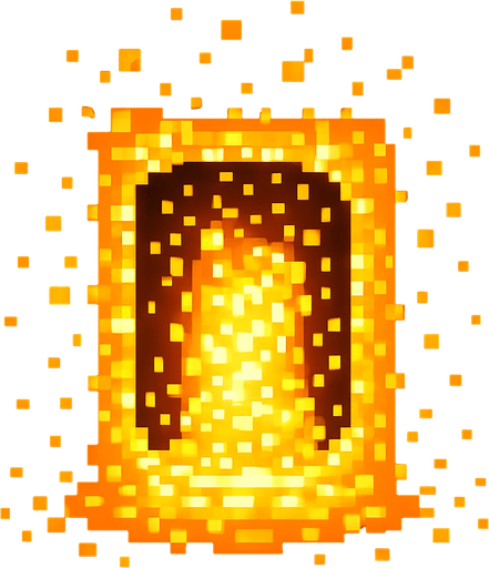 portal de pixeles de luz.
In-Game asset.  2d.  High contrast.  No shadows