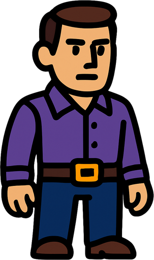 adult.
In-Game asset.  2d.  High contrast.  No shadows