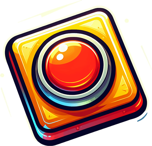 strong button, cartoon, blank background, 2d.
Single Game Texture.  In-Game asset.  2d.  Blank background.  High contrast.  No shadows