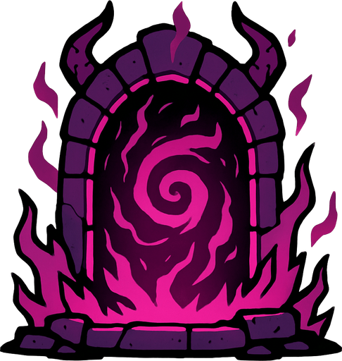 Portal siniestro.
In-Game asset.  2d.  High contrast.  No shadows