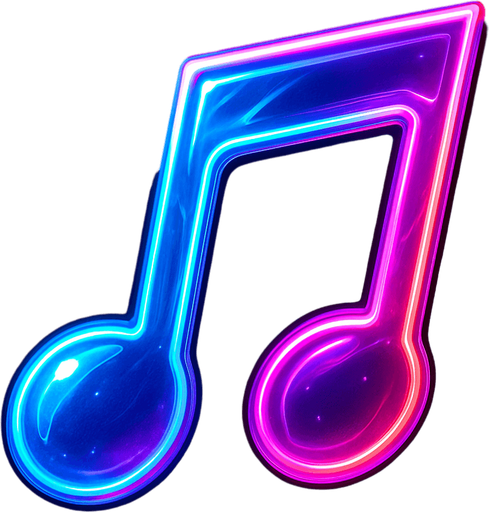 a musical note thats bright and neon thats also really cool looking.
In-Game asset.  2d.  High contrast.  No shadows