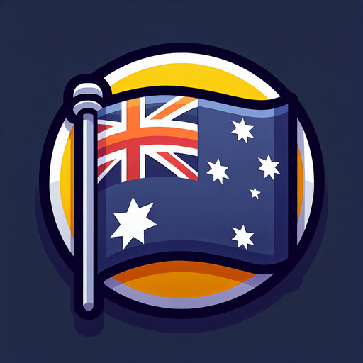 australia flag. flat. simple..
Single Game Texture. In-Game asset. 2d. Blank background. High contrast. No shadows.