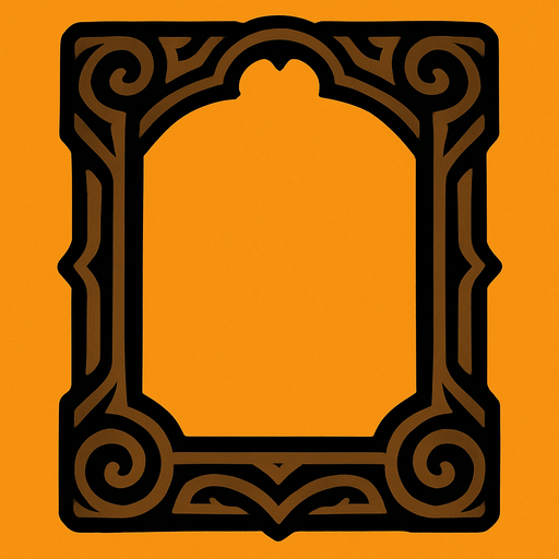 Frame.
In-Game asset.  2d.  High contrast.  No shadows