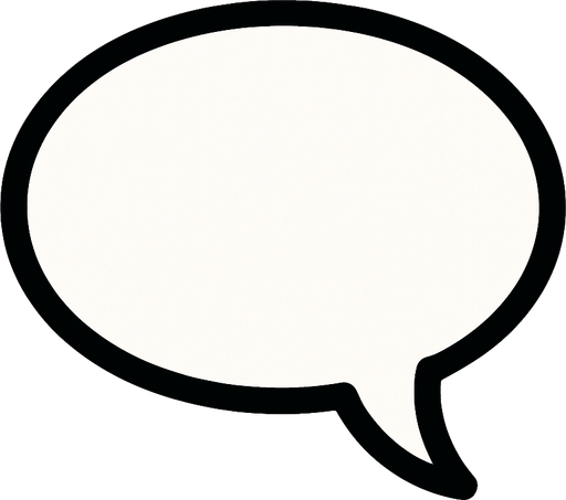 Konuşma balonu.
In-Game asset.  2d.  High contrast.  No shadows