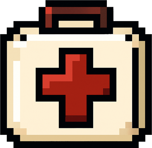 paquete de salud  de pixeles.
In-Game asset.  2d.  High contrast.  No shadows