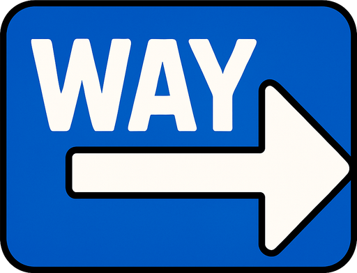 WAY.
In-Game asset.  2d.  High contrast.  No shadows