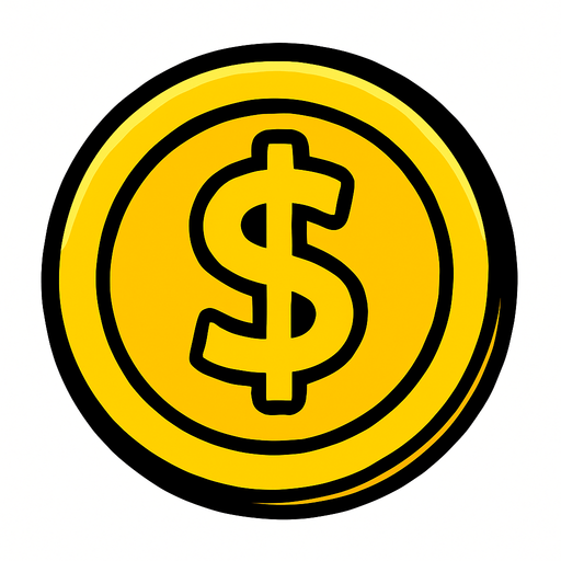 coin.
In-Game asset.  2d.  High contrast.  No shadows