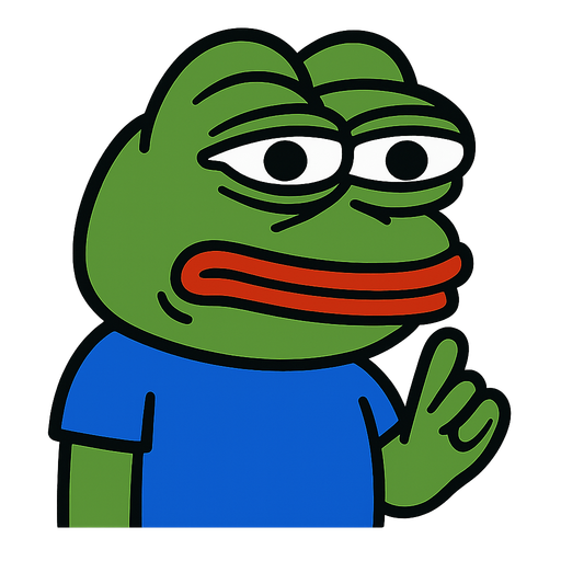 pepe frog.
In-Game asset.  2d.  High contrast.  No shadows