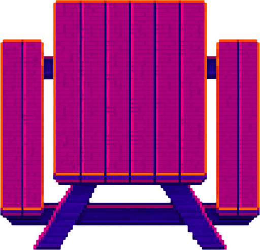 A outdoor wooden picnic bench. Top down view. Squared up.