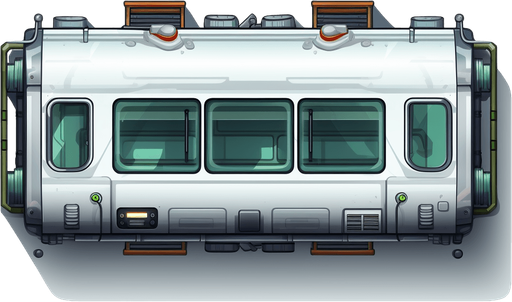 Single train car. Topdown view. Subway surfers. 2d.
Game Texture. In-Game asset. 2d. Pixelart. White background. Blank background. Low detail. High contrast.