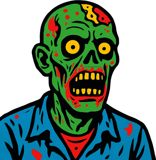 zombie.
2d.  High contrast.  No shadows