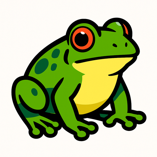 frog.
In-Game asset.  High contrast.  No shadows. 2d