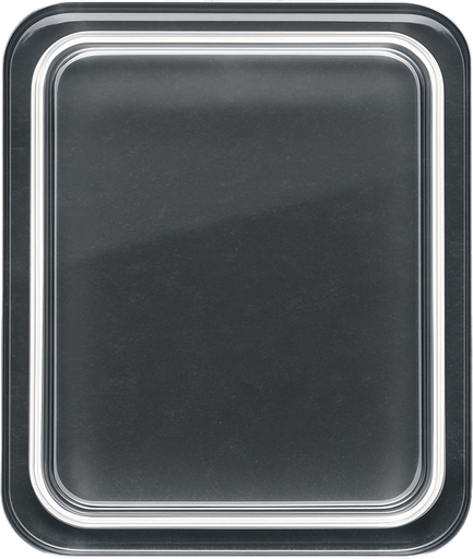 Photorealistic transparent rectange dj deck sample button with white rounded corners, front view. No text needed on image