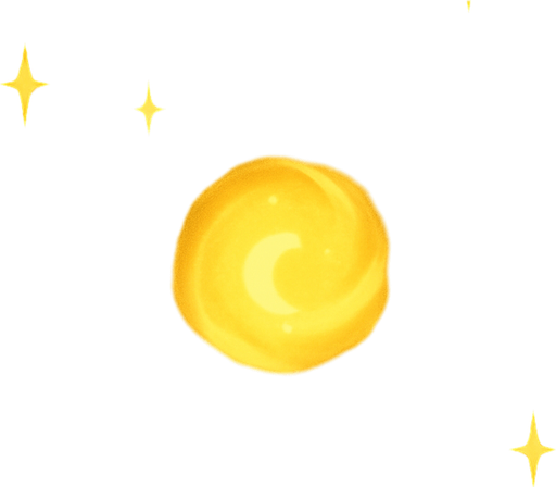 A magical yellow light glowing softly, with radiant beams and sparkling particles floating around. The light has a warm, enchanting aura that illuminates its surroundings with a golden hue. The atmosphere feels mystical and inviting, perfect for fantasy scenes or magical effects..
In-Game asset.  2d.  High contrast.  No shadows