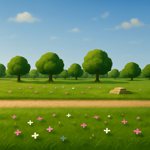 yola ve çimenlere biraz detay ve derinlik kat