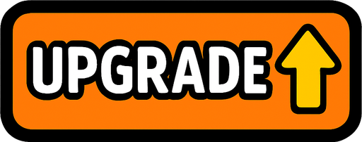 a 2d upgrade button png.
In-Game asset.  2d.  High contrast.  No shadows