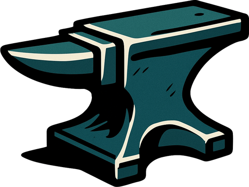 Anvil.
In-Game asset.  2d.  High contrast.  No shadows
