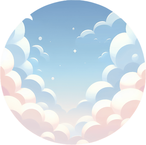 Нужно чтоб был нежный, спокойный фон, с присутсвием облаков.
Single Game Texture. In-Game asset. 2d. Blank background. High contrast. No shadows.