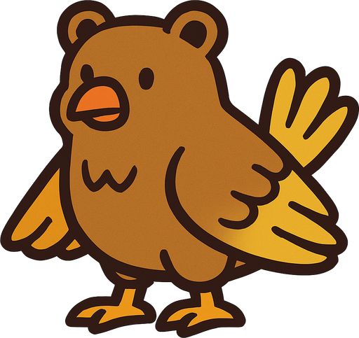 2d bird bear.
In-Game asset.  2d.  High contrast.  No shadows