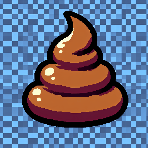 poop.
Single Game Texture. In-Game asset. 2d. Blank background. High contrast. No shadows.