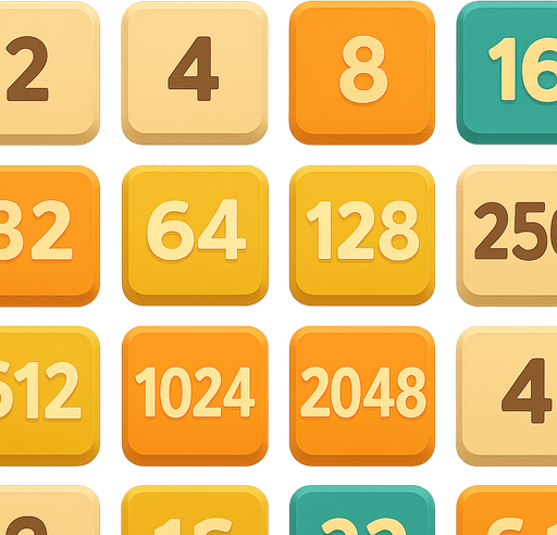2048 oyunu için içinde sayılar yazan kutucuklar oluştur