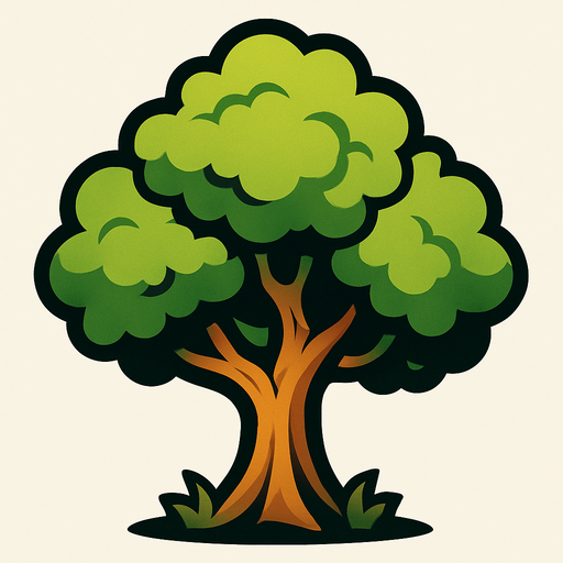 tree.
In-Game asset.  2d.  High contrast.  No shadows