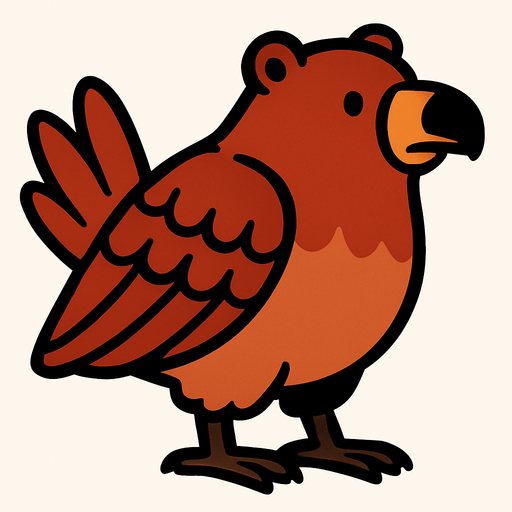 2d bird bear.
In-Game asset.  2d.  High contrast.  No shadows