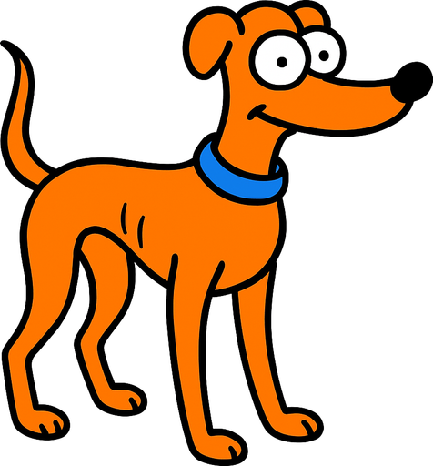 Santa's Little Helper the Simpsons
In-Game asset.  2d.  High contrast.  No shadows