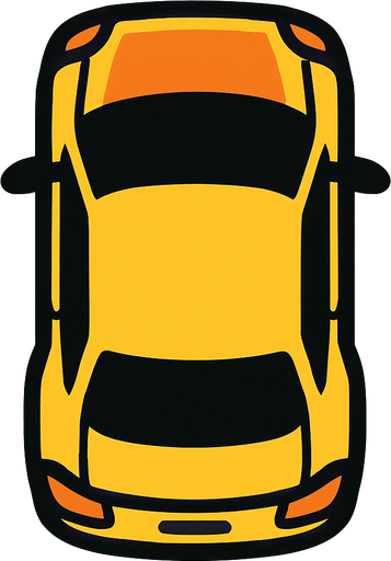 car looks above.
In-Game asset.  2d.  High contrast.  No shadows