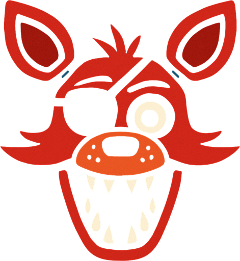 foxy head.
In-Game asset.  2d.  High contrast.  No shadows