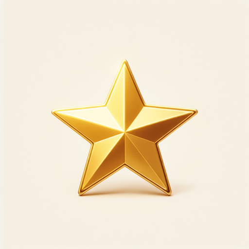 étoile dorée toute simple comme dans les commentaires d'un site web