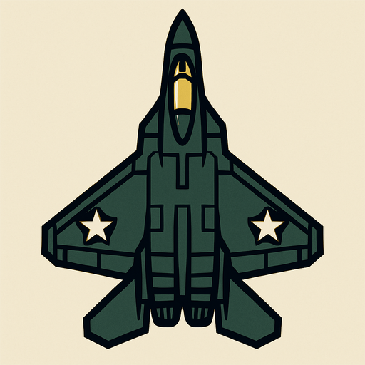 military plane. from top side 

In-Game asset.  2d.  High contrast.  No shadows