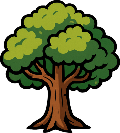 Make a tree.
In-Game asset.  2d.  High contrast.  No shadows