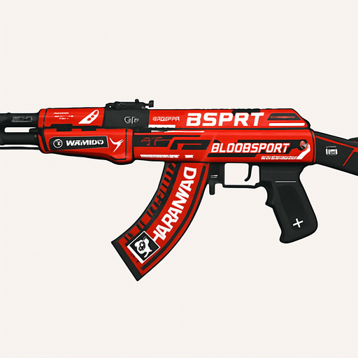 Cs2 deki ak 47 bloodsport skinini ekle.
In-Game asset.  2d.  High contrast.  No shadows