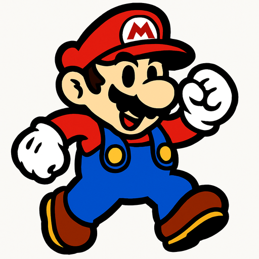 hey mario.
In-Game asset.  2d.  High contrast.  No shadows