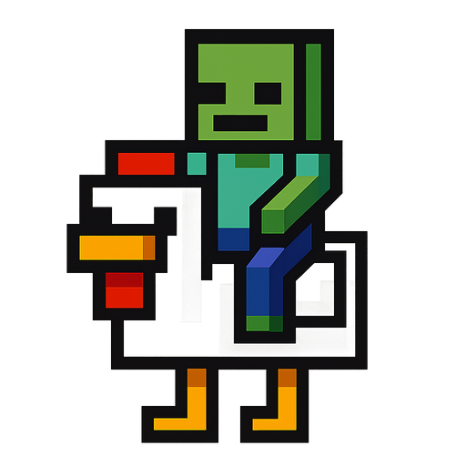 Chicken jockey character.
In-Game asset.  2d.  High contrast.  No shadows