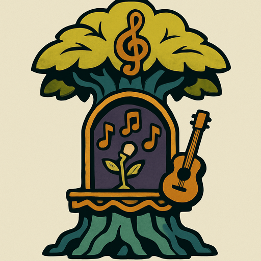 El pilar de una Sala de Conciertos Viviente.
In-Game asset.  2d.  High contrast.  No shadows