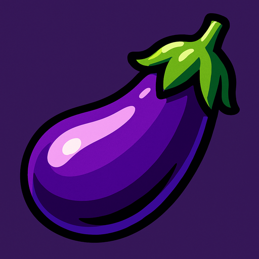 Patlıcan.
In-Game asset.  2d.  High contrast.  No shadows