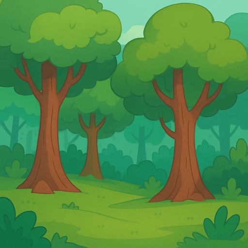 Make background forest.
In-Game asset.  2d.  No shadows