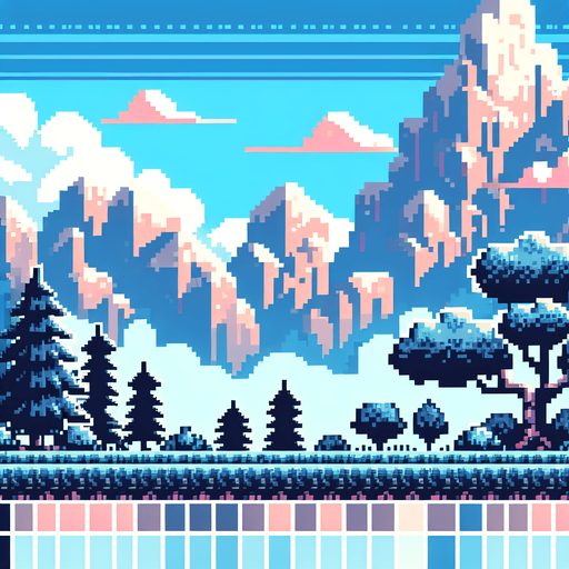 8-bit pixelated minimal stylized background for a simple hypercasual game.
Single Game Texture. In-Game asset. 2d. Blank background. High contrast. No shadows.