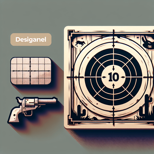 western shooting target with 10 written on it..
Single Game Texture. In-Game asset. 2d. Blank background. High contrast. No shadows.