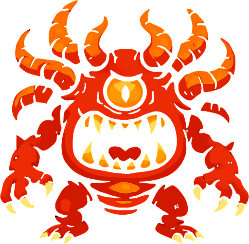 2d dungeon crawler boss.
In-Game asset.  2d.  High contrast.  No shadows