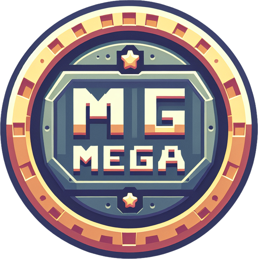 coin MG MEGA.
Single Game Texture.  In-Game asset.  2d.  Blank background.  High contrast.  No shadows