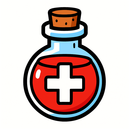 healtPoiton.
In-Game asset.  2d.  High contrast.  No shadows